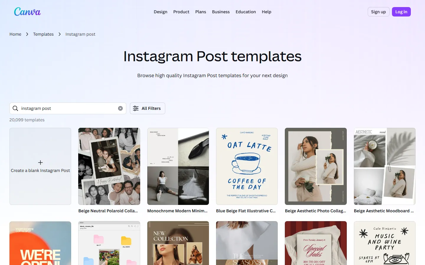 Canva templates Instagram Post templates