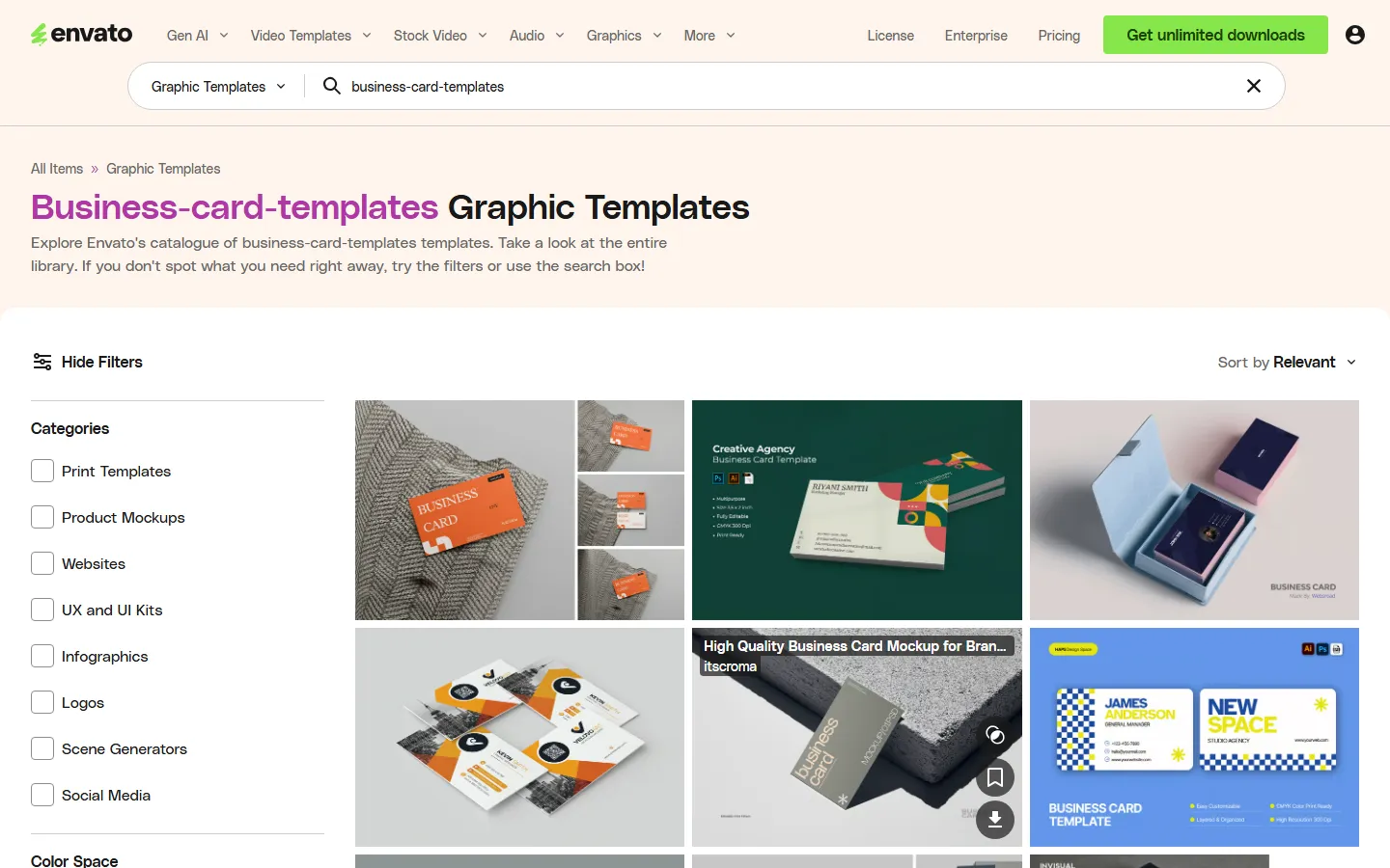 Envato Elements Graphic Templates Business card templates