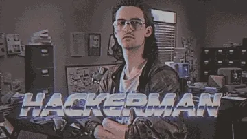 Hackerman จากหนัง Kung Fury ใส่แว่นพร้อมพูดว่า I'm in