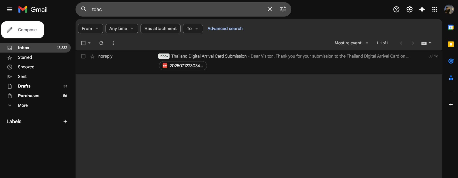 tdac registration email
